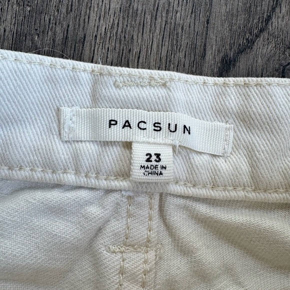 Pacsun Cream Carpenter Cargo Straight Leg Jeans - Picture 3 of 4